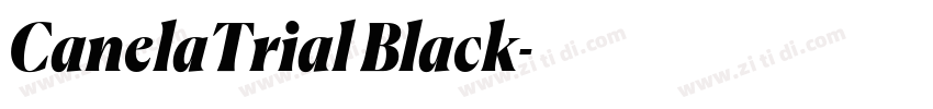 CanelaTrial Black字体转换